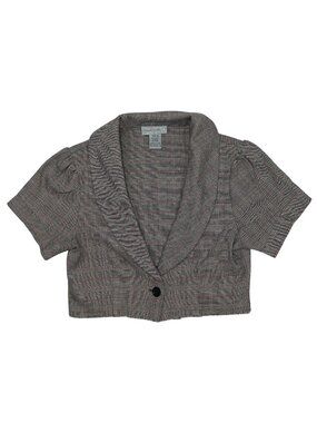 Crossroads Vintage Crop Top in Black Plaid